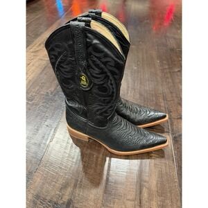 Linea de Oro Handmade Genuine Black Designer Leather Boots Men's 8 EUC